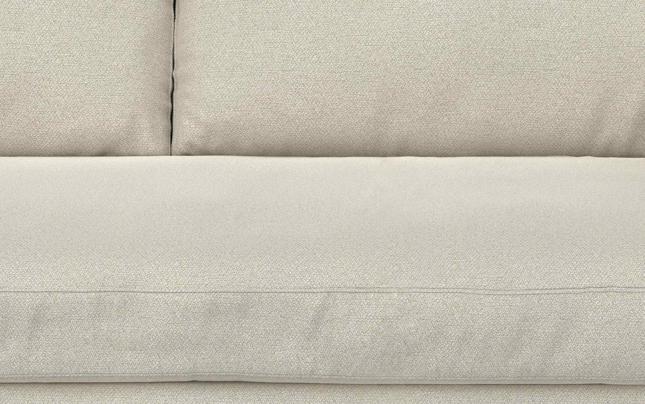 Cream White Woven-Blend Fabric | Morrison 72 inch Mid Century Sofa