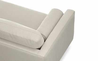 Cream White Woven-Blend Fabric | Morrison 72 inch Mid Century Sofa
