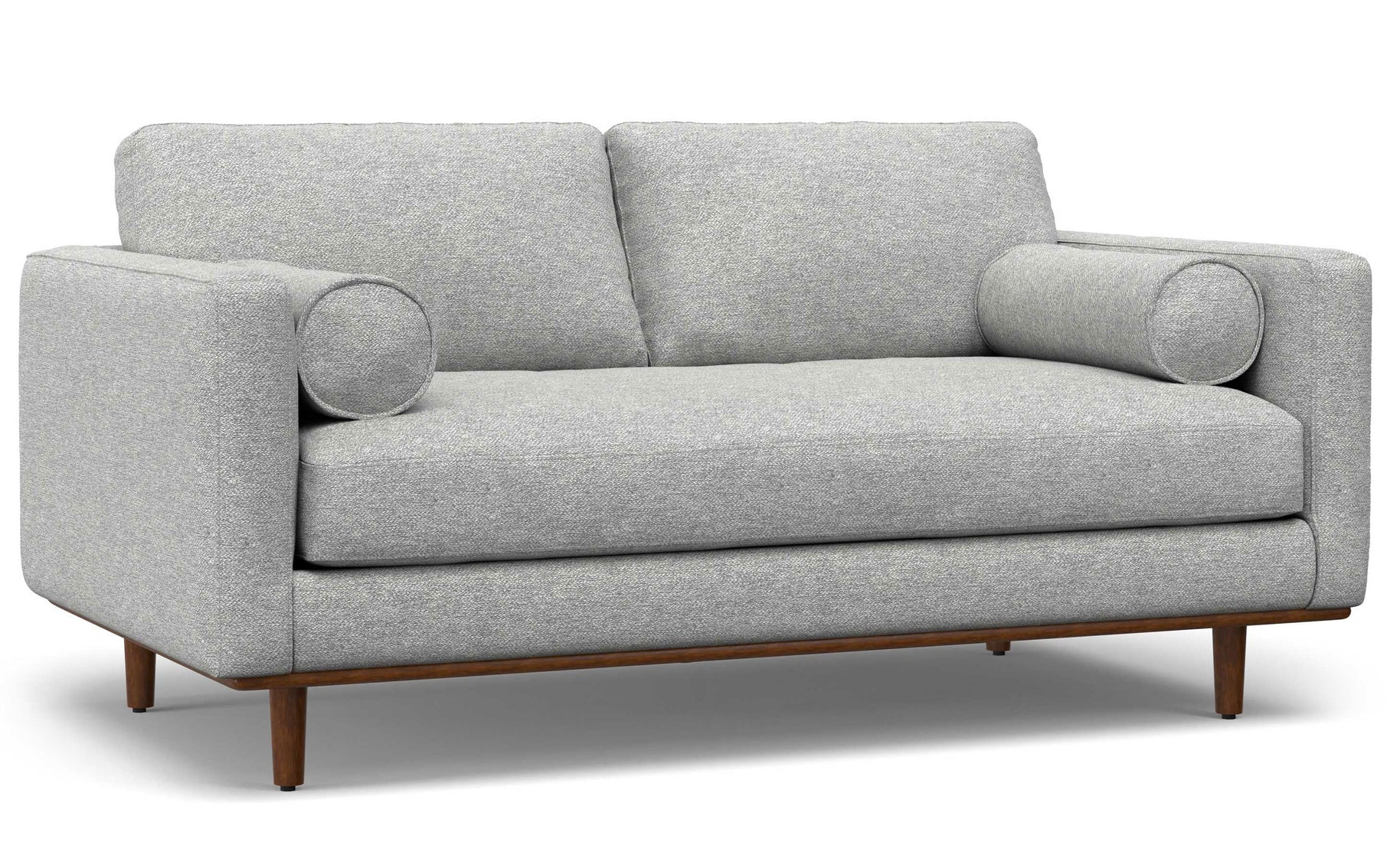 Mist Grey Woven Polyester Fabric | Morrison 72 inch Mid Century Sofa
