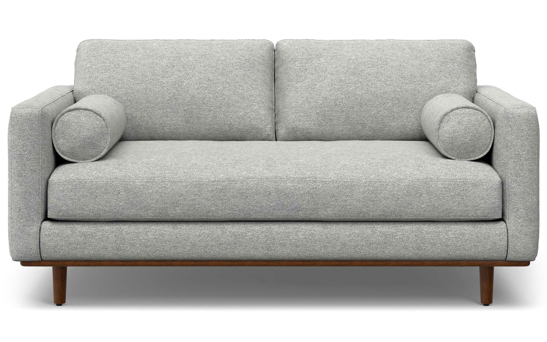 Mist Grey Woven-Blend Fabric | Morrison 72 inch Mid Century Sofa