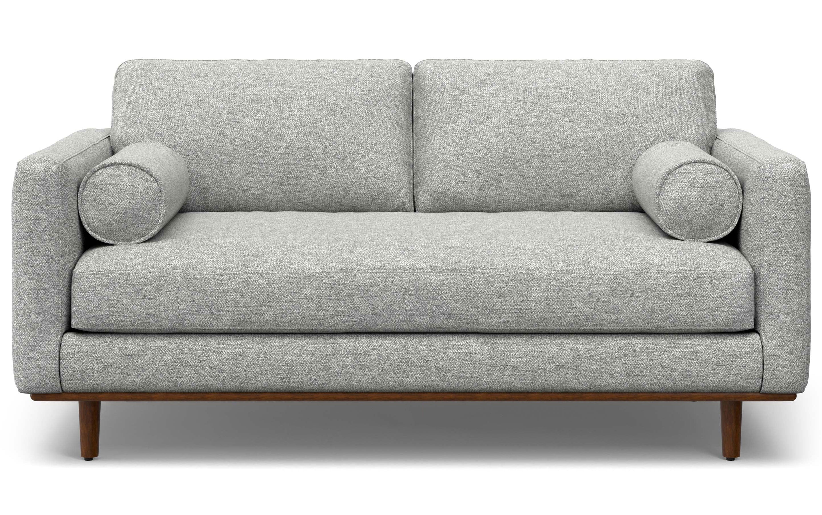 Mist Grey Woven-Blend Fabric | Morrison 72 inch Mid Century Sofa