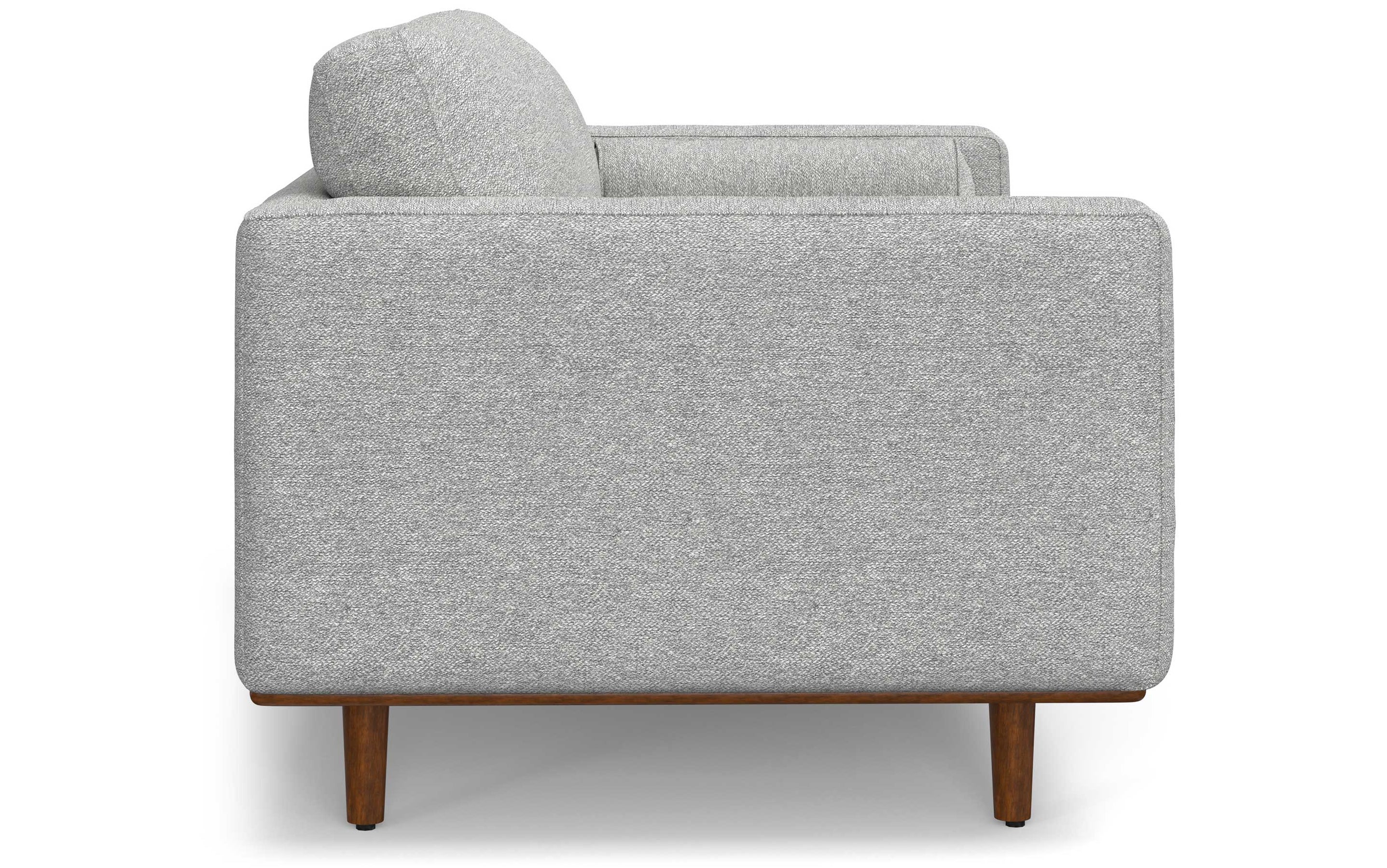 Mist Grey Woven Polyester Fabric | Morrison 72 inch Mid Century Sofa