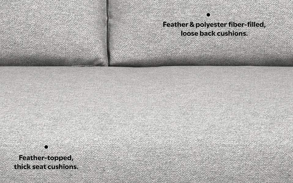 Mist Grey Woven Polyester Fabric | Morrison 72 inch Mid Century Sofa