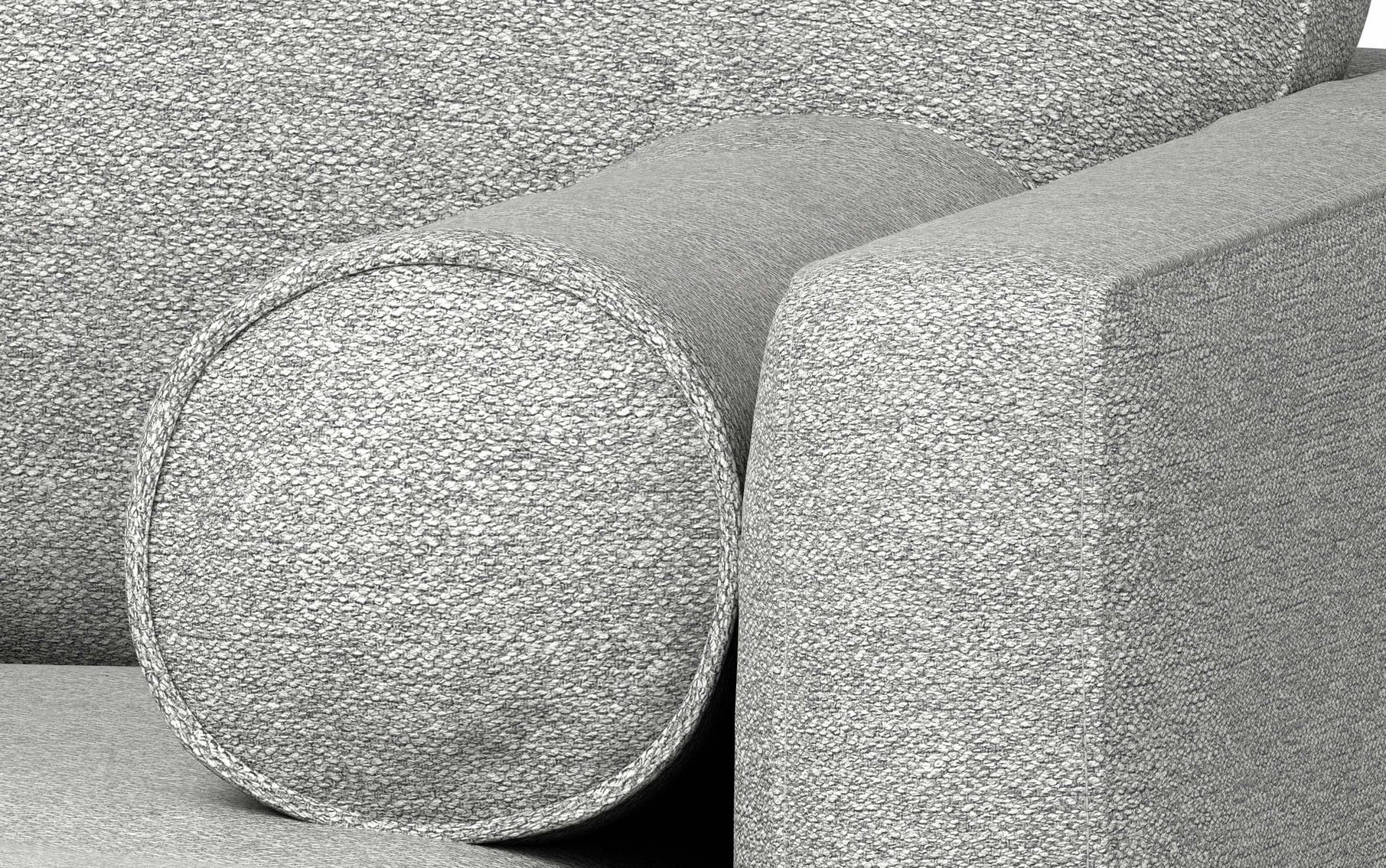 Mist Grey Woven Polyester Fabric | Morrison 72 inch Mid Century Sofa