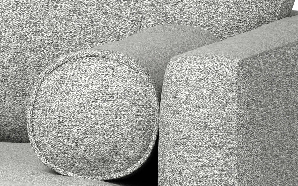 Mist Grey Woven Polyester Fabric | Morrison 72 inch Mid Century Sofa