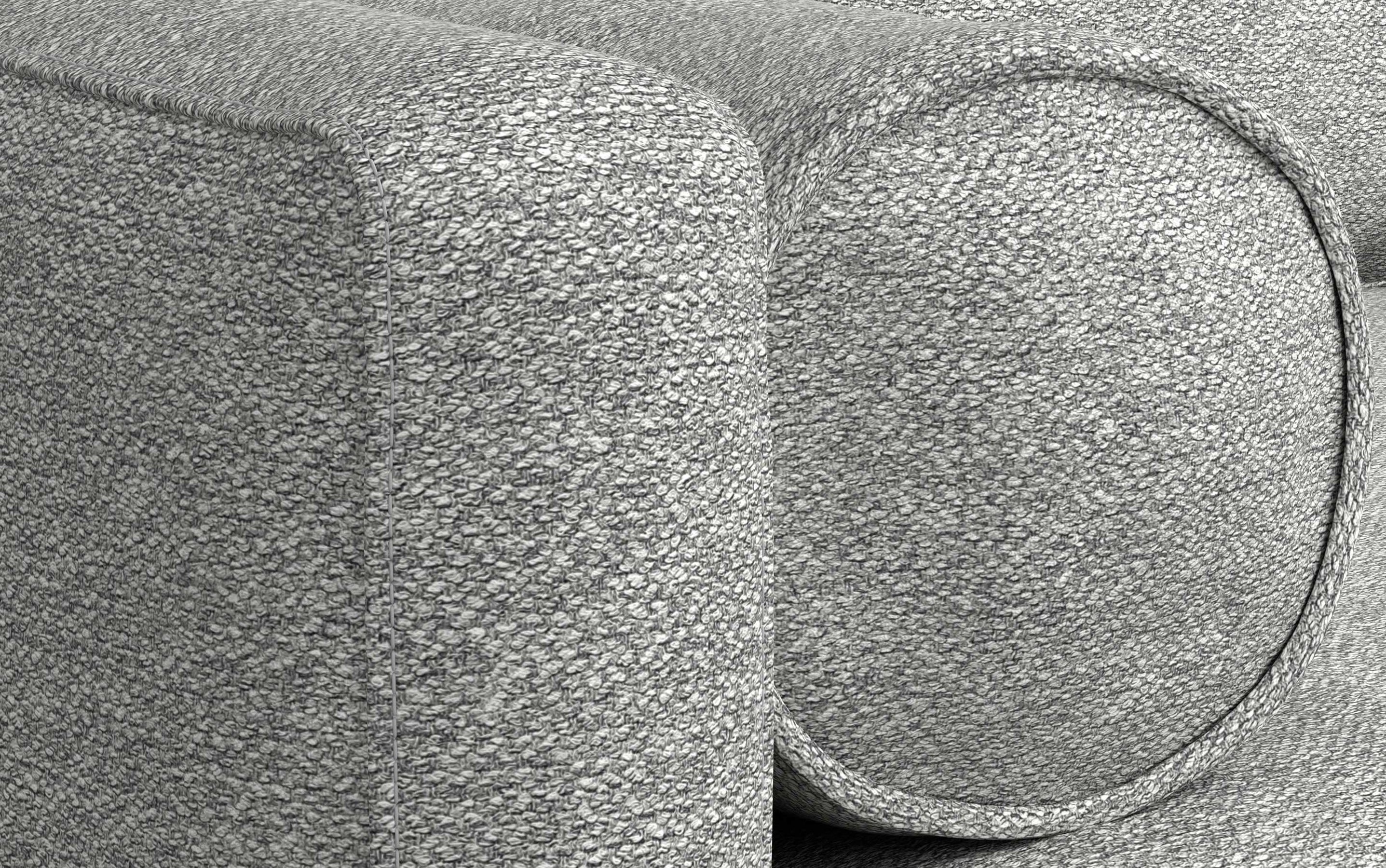 Mist Grey Woven Polyester Fabric | Morrison 72 inch Mid Century Sofa