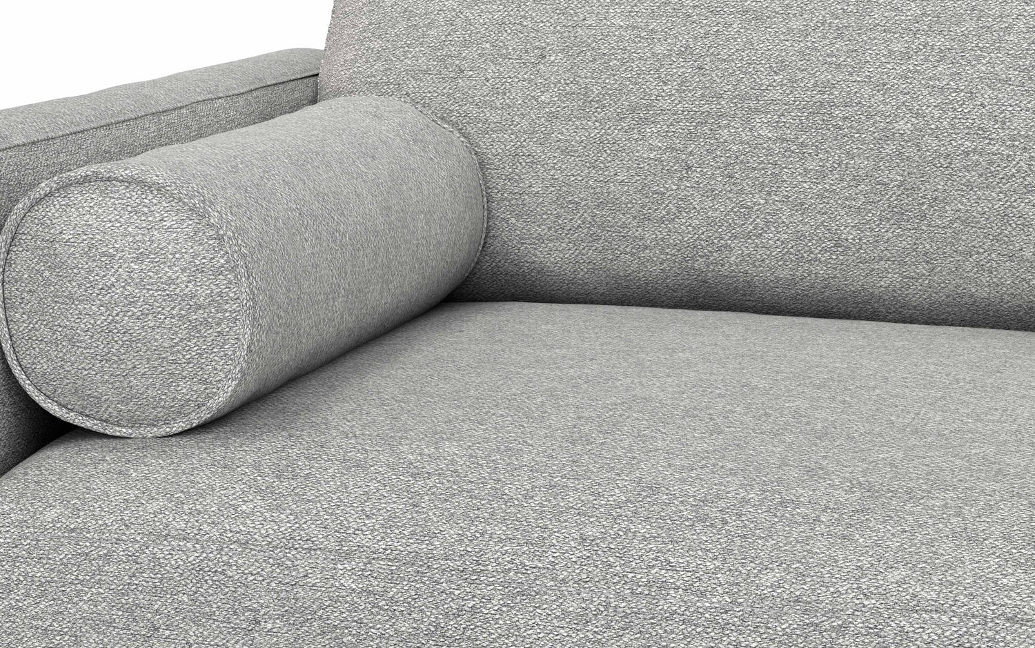 Mist Grey Woven Polyester Fabric | Morrison 72 inch Mid Century Sofa