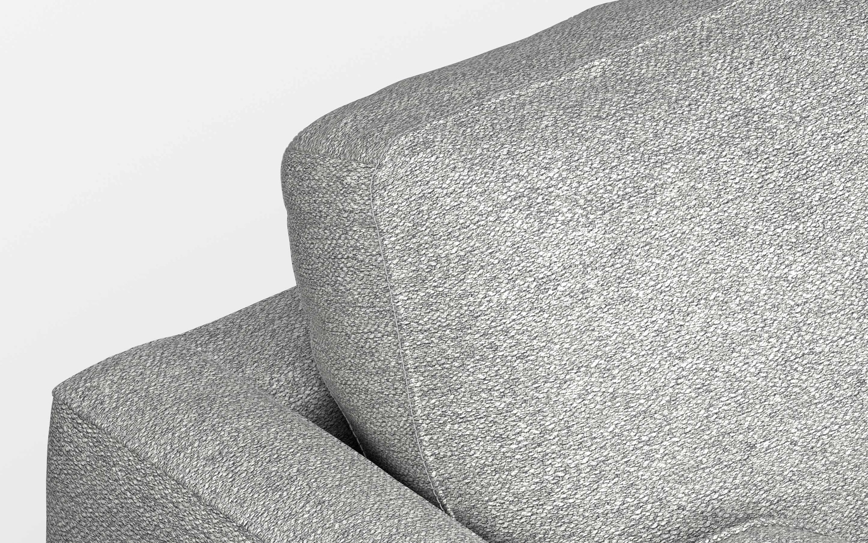 Mist Grey Woven Polyester Fabric | Morrison 72 inch Mid Century Sofa