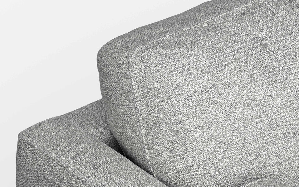 Mist Grey Woven Polyester Fabric | Morrison 72 inch Mid Century Sofa