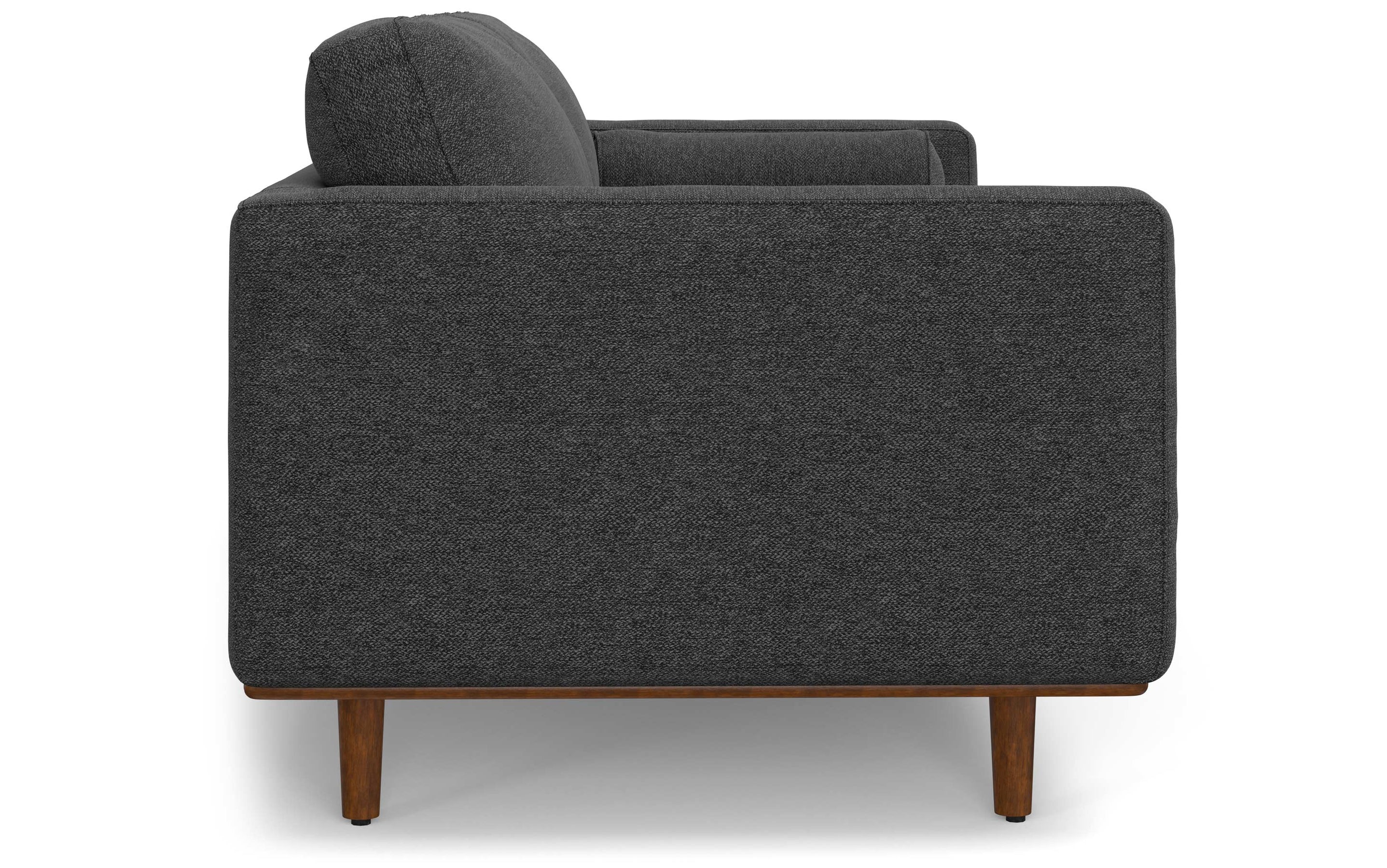 Charcoal Grey Woven-Blend Fabric | Morrison 88.5 inch Mid Century Sofa