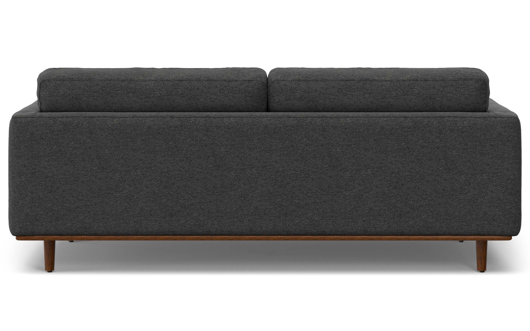 Charcoal Grey Woven Polyester Fabric | Morrison 88.5 inch Mid Century Sofa