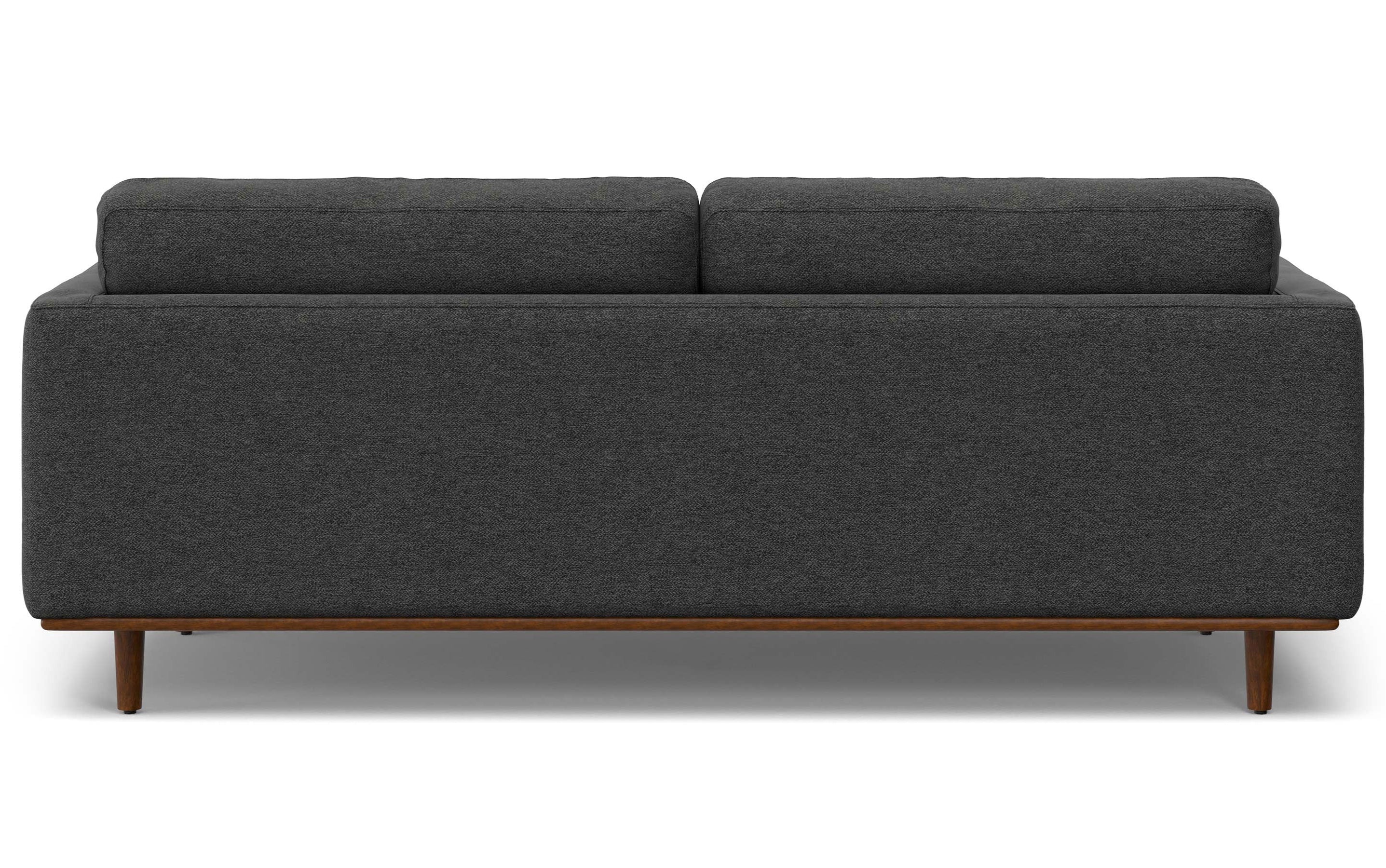 Charcoal Grey Woven Polyester Fabric | Morrison 88.5 inch Mid Century Sofa