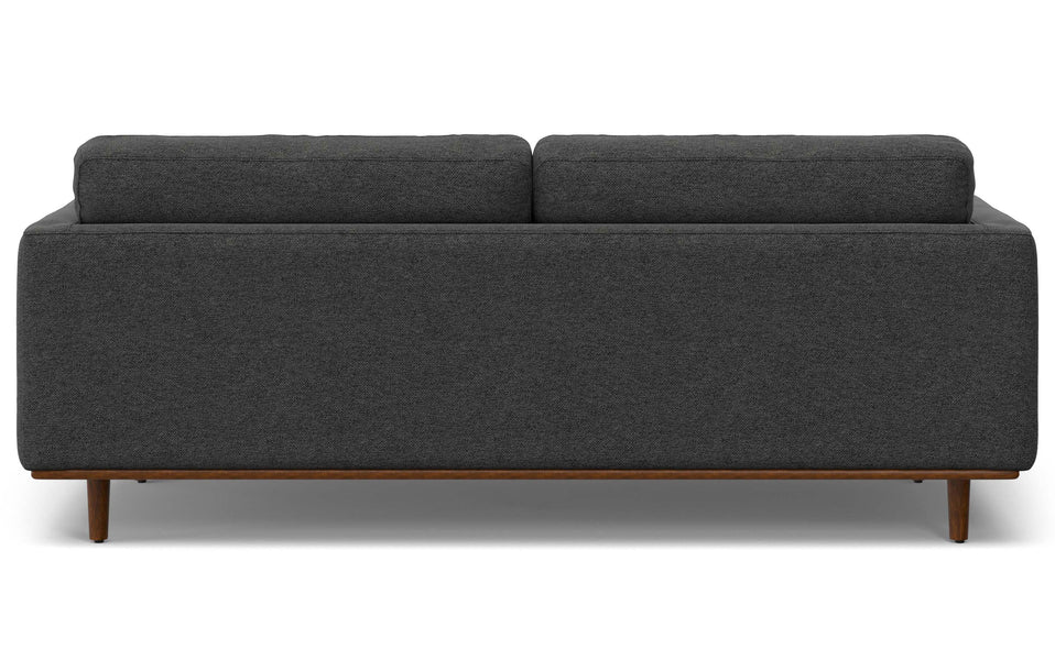Charcoal Grey Woven Polyester Fabric | Morrison 88.5 inch Mid Century Sofa