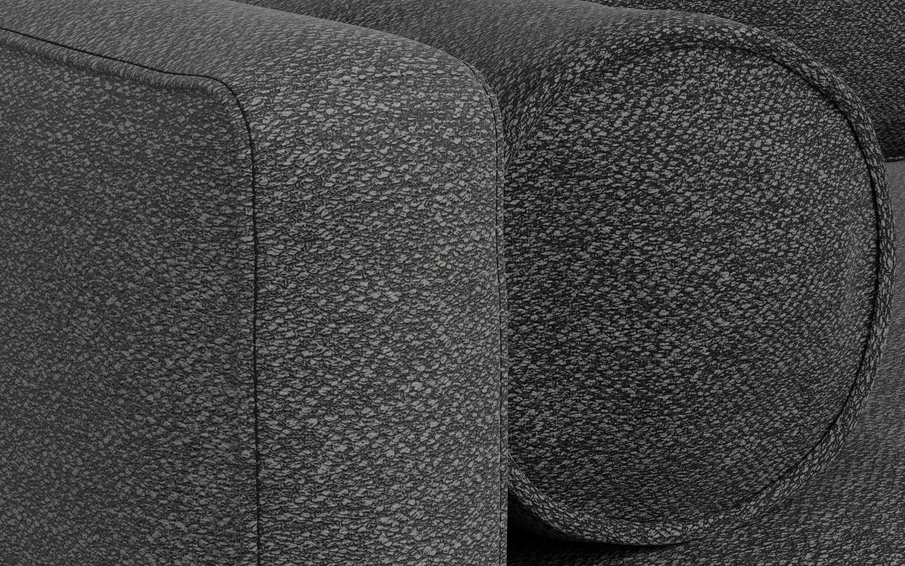 Charcoal Grey Woven Polyester Fabric | Morrison 88.5 inch Mid Century Sofa