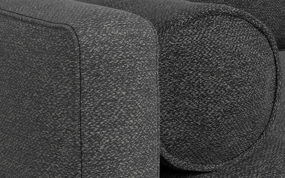 Charcoal Grey Woven Polyester Fabric | Morrison 88.5 inch Mid Century Sofa
