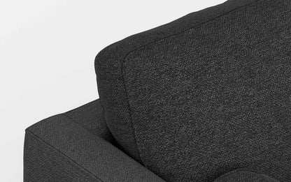 Charcoal Grey Woven-Blend Fabric | Morrison 88.5 inch Mid Century Sofa