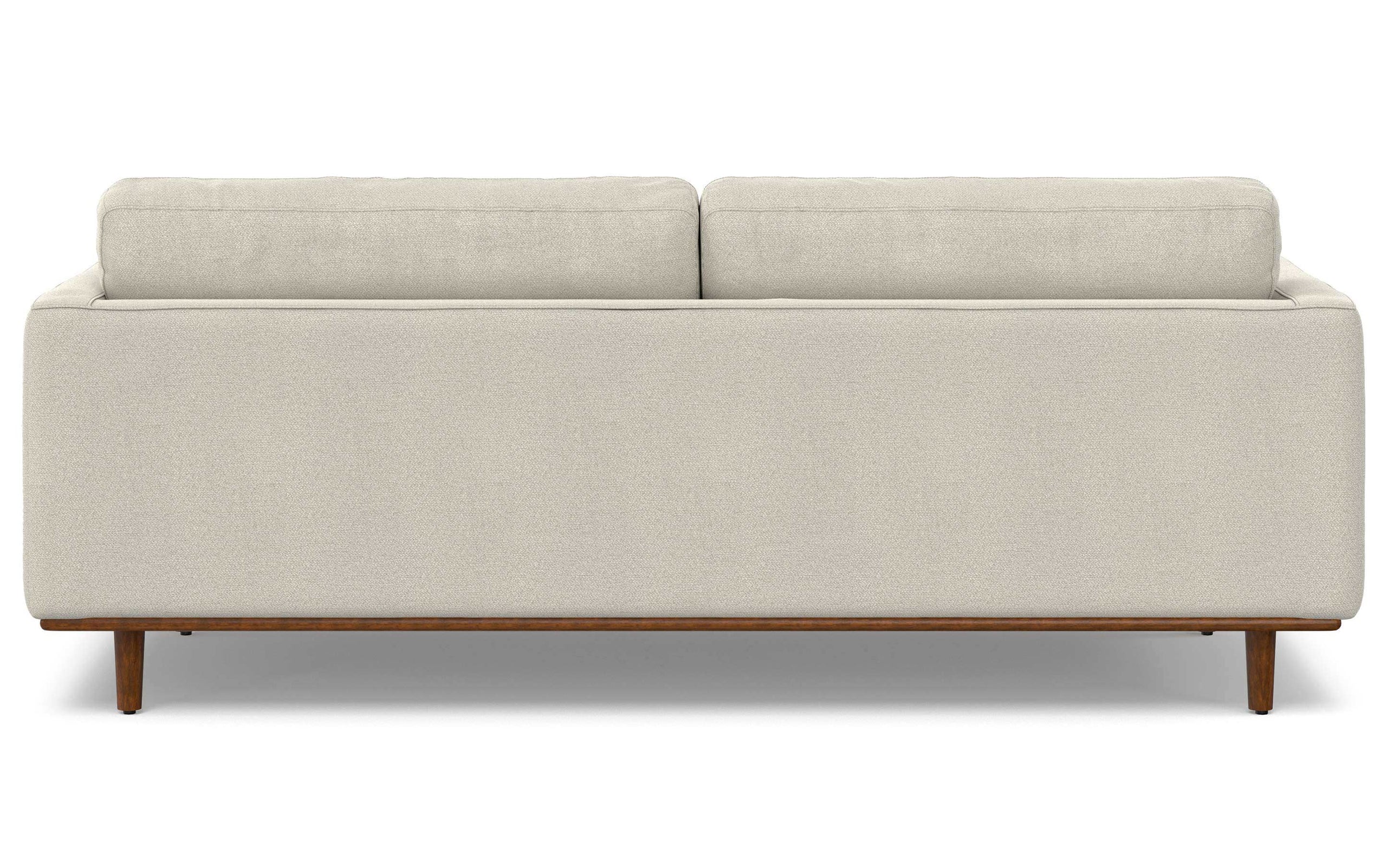 Cream White Woven-Blend Fabric | Morrison 88.5 inch Mid Century Sofa