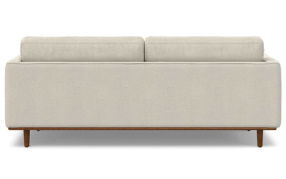 Cream White Woven-Blend Fabric | Morrison 88.5 inch Mid Century Sofa