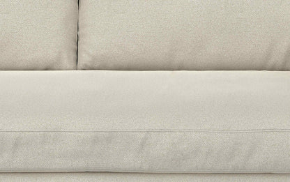 Cream White Woven-Blend Fabric | Morrison 88.5 inch Mid Century Sofa