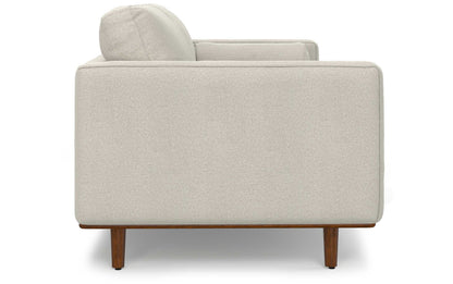Cream White Woven-Blend Fabric | Morrison 88.5 inch Mid Century Sofa