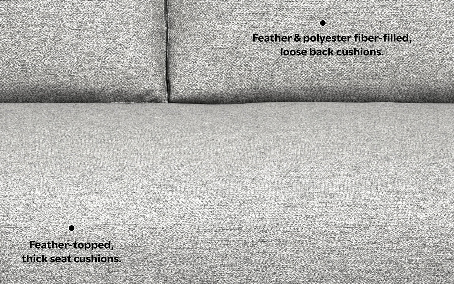 Mist Grey Woven Polyester Fabric | Morrison 88.5 inch Mid Century Sofa