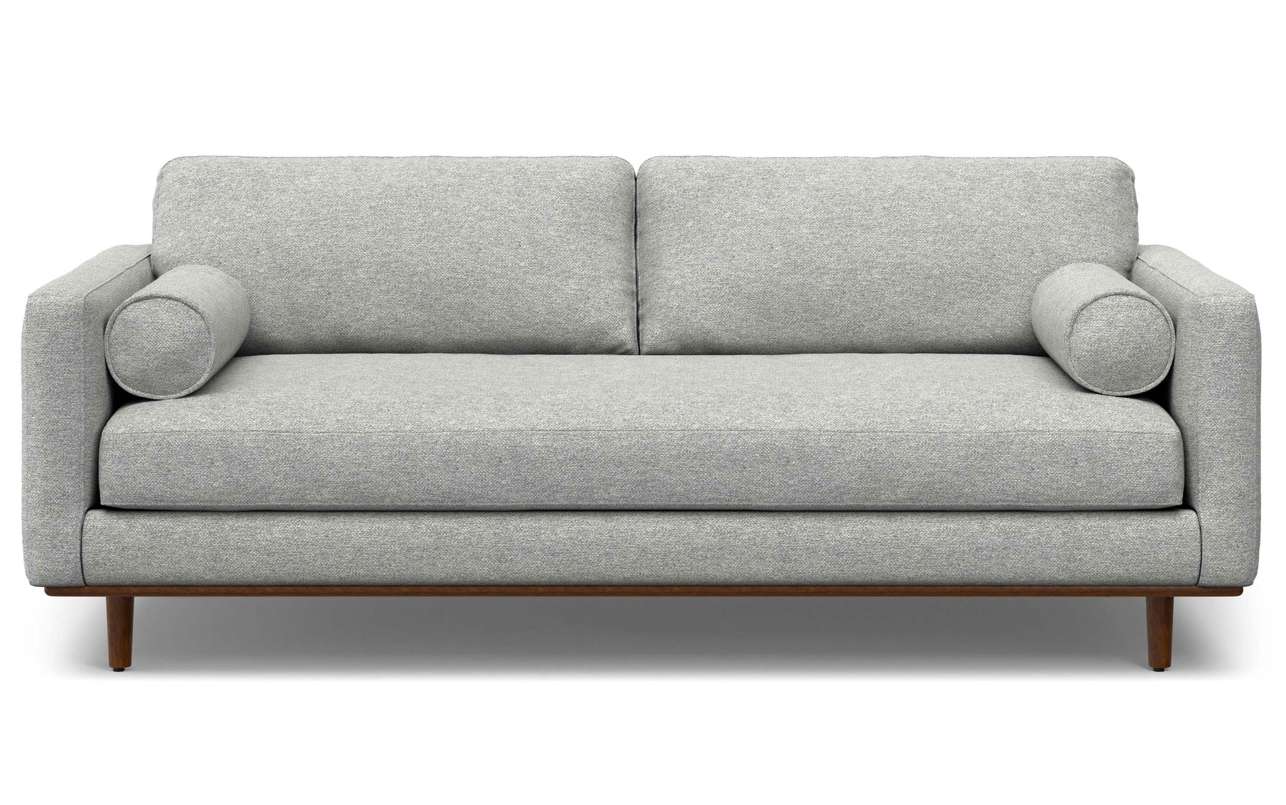 Mist Grey Woven Polyester Fabric | Morrison 88.5 inch Mid Century Sofa