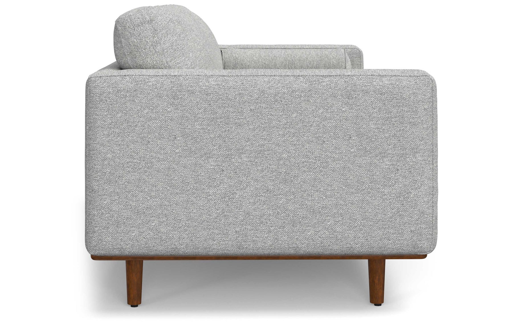 Mist Grey Woven Polyester Fabric | Morrison 88.5 inch Mid Century Sofa
