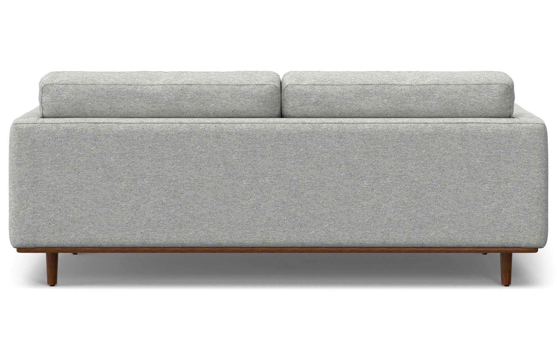 Mist Grey Woven Polyester Fabric | Morrison 88.5 inch Mid Century Sofa