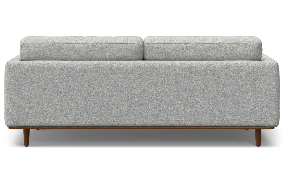 Mist Grey Woven Polyester Fabric | Morrison 88.5 inch Mid Century Sofa