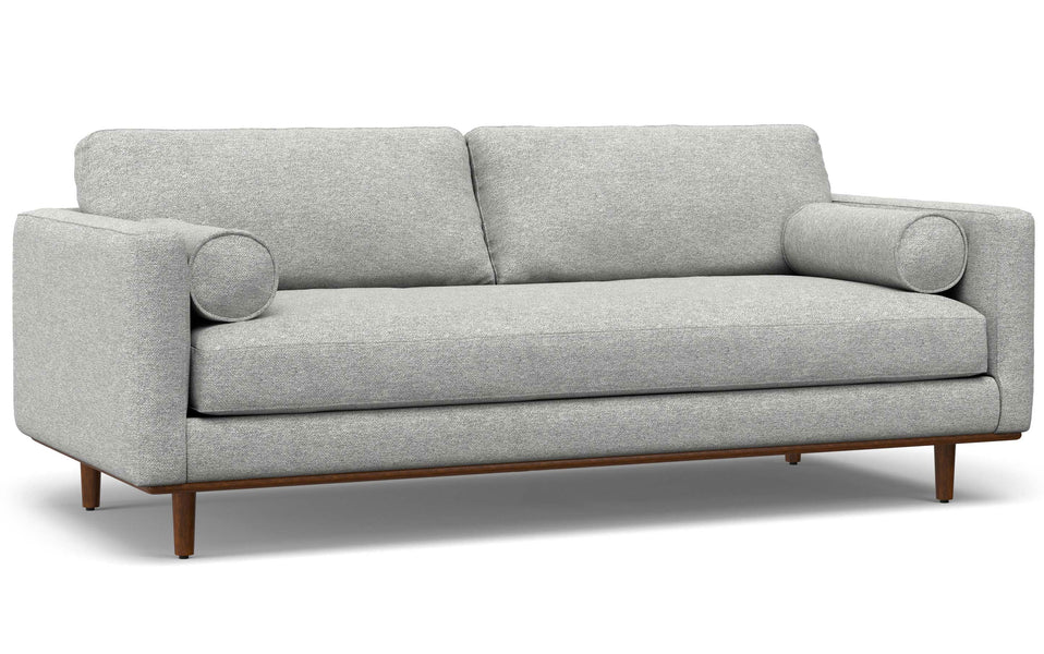 Mist Grey Woven-Blend Fabric | Morrison 88.5 inch Mid Century Sofa