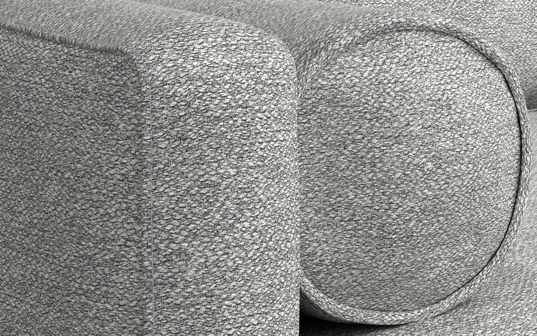 Mist Grey Woven Polyester Fabric | Morrison 88.5 inch Mid Century Sofa