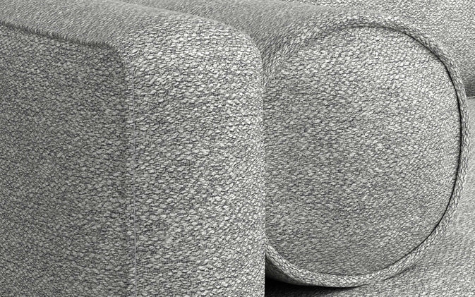 Mist Grey Woven Polyester Fabric | Morrison 88.5 inch Mid Century Sofa
