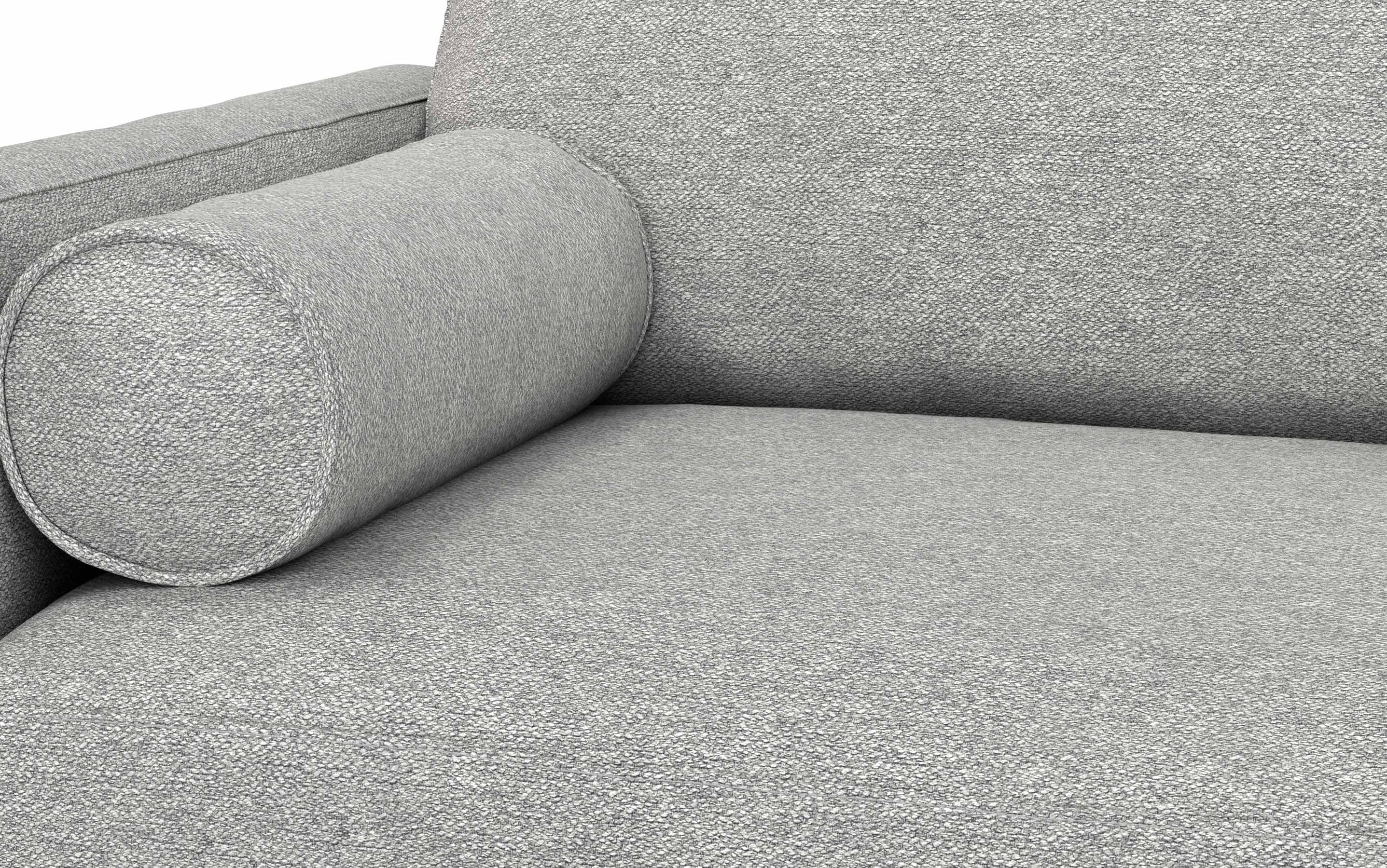Mist Grey Woven Polyester Fabric | Morrison 88.5 inch Mid Century Sofa