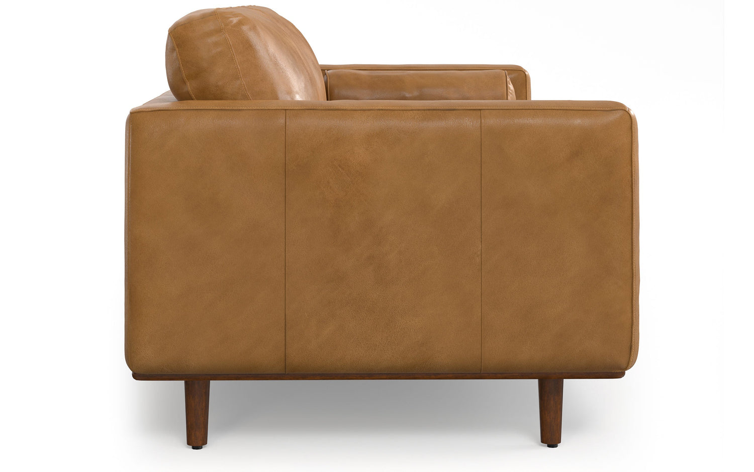 Sienna Genuine Top Grain Leather | Morrison 89 inch Mid Century Sofa Genuine Leather