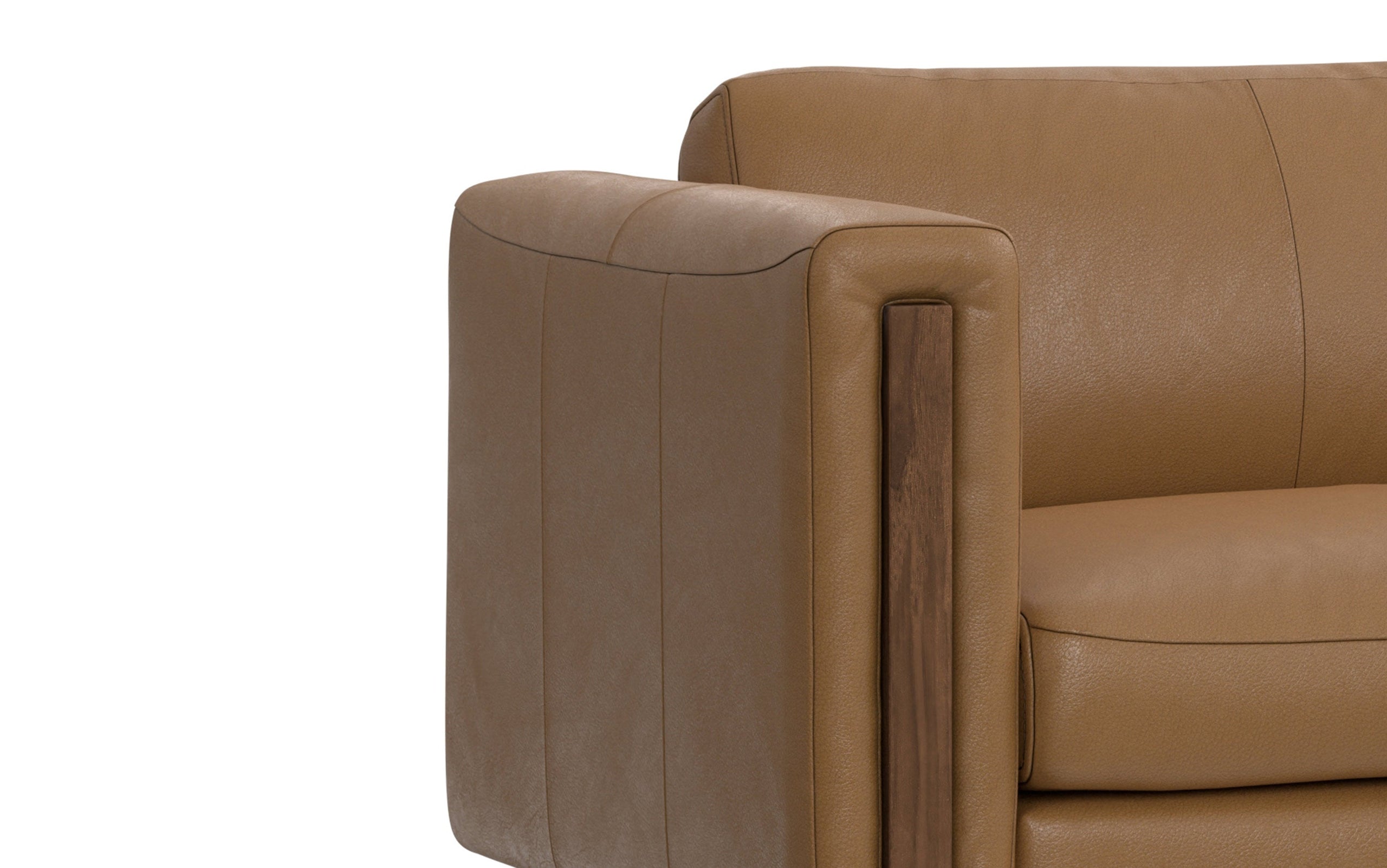 Butternut Brown Genuine Leather | Richard 83 inch Sofa in Genuine Leather