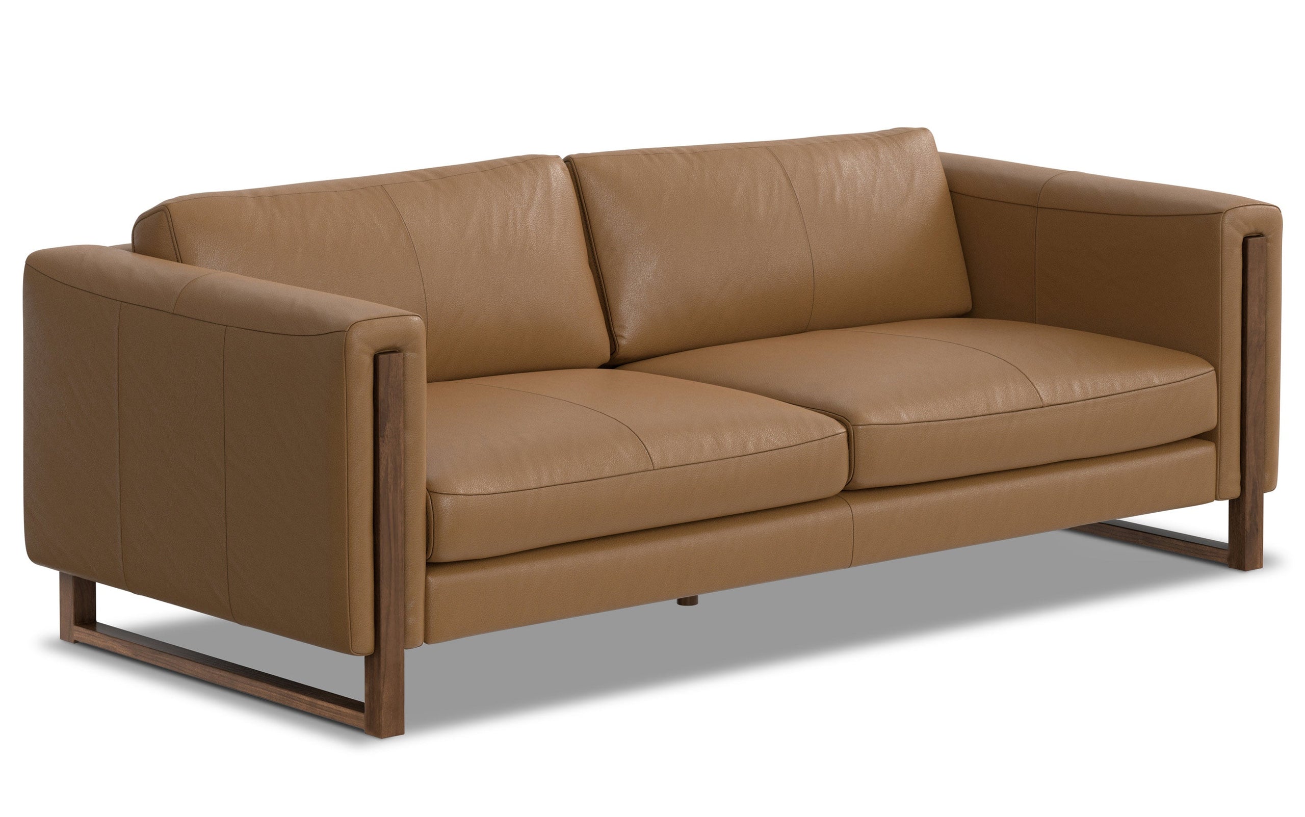 Butternut Brown Genuine Leather | Richard 83 inch Sofa in Genuine Leather