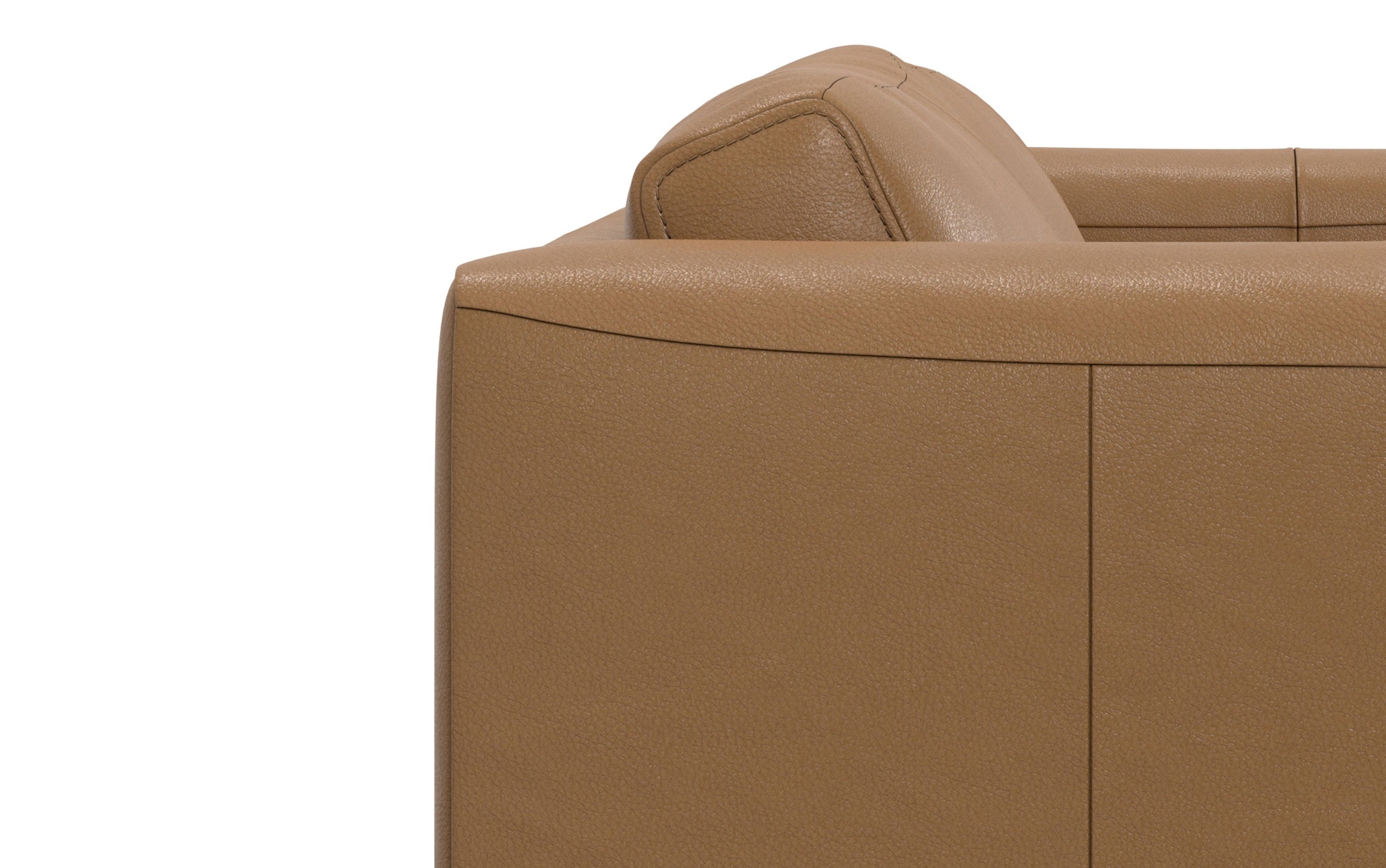 Butternut Brown Genuine Leather | Richard 83 inch Sofa in Genuine Leather