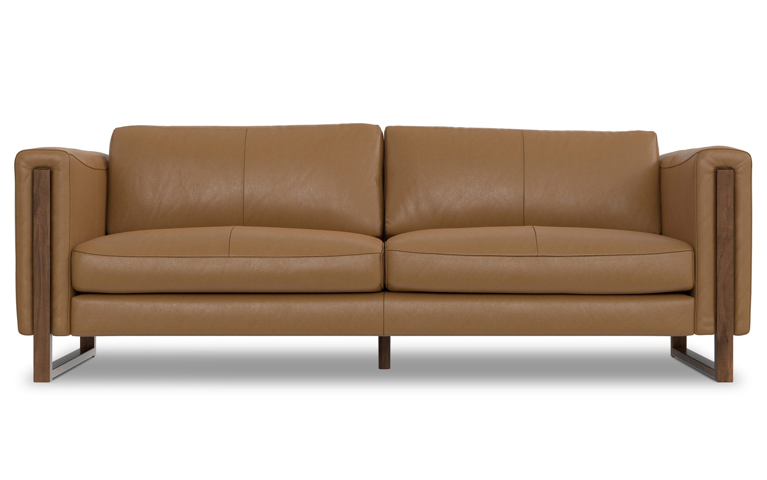 Butternut Brown Genuine Leather | Richard 83 inch Sofa in Genuine Leather