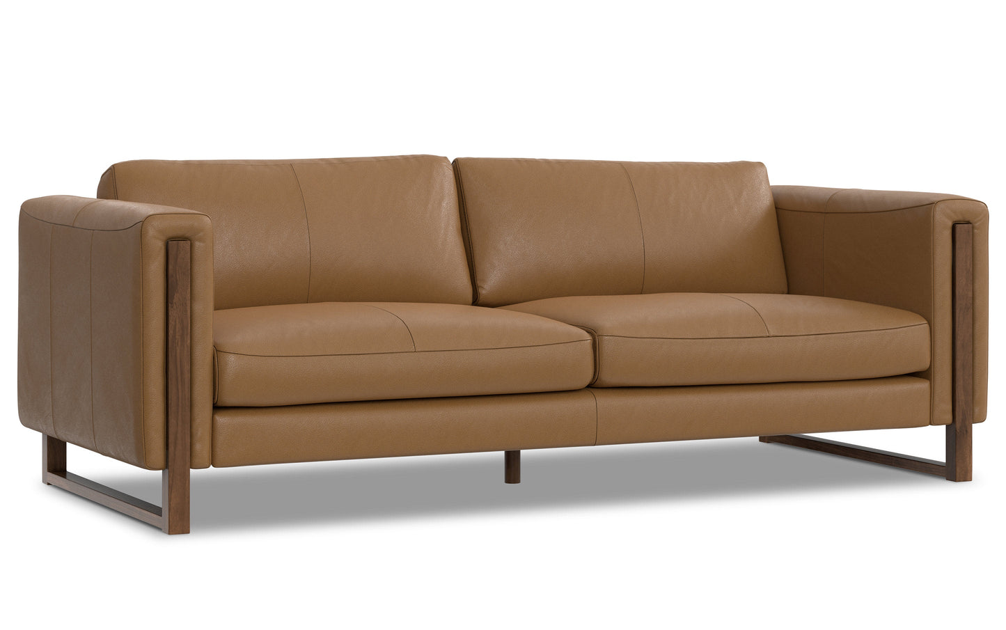 Butternut Brown Genuine Leather | Richard 83 inch Sofa in Genuine Leather