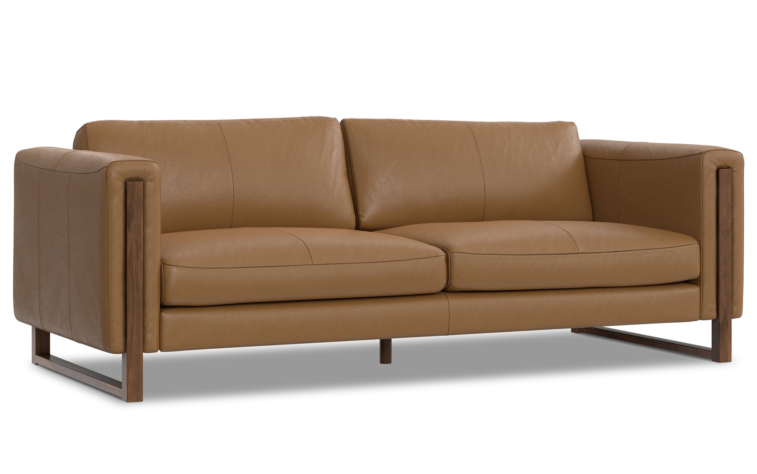 Butternut Brown Genuine Leather | Richard 83 inch Sofa in Genuine Leather