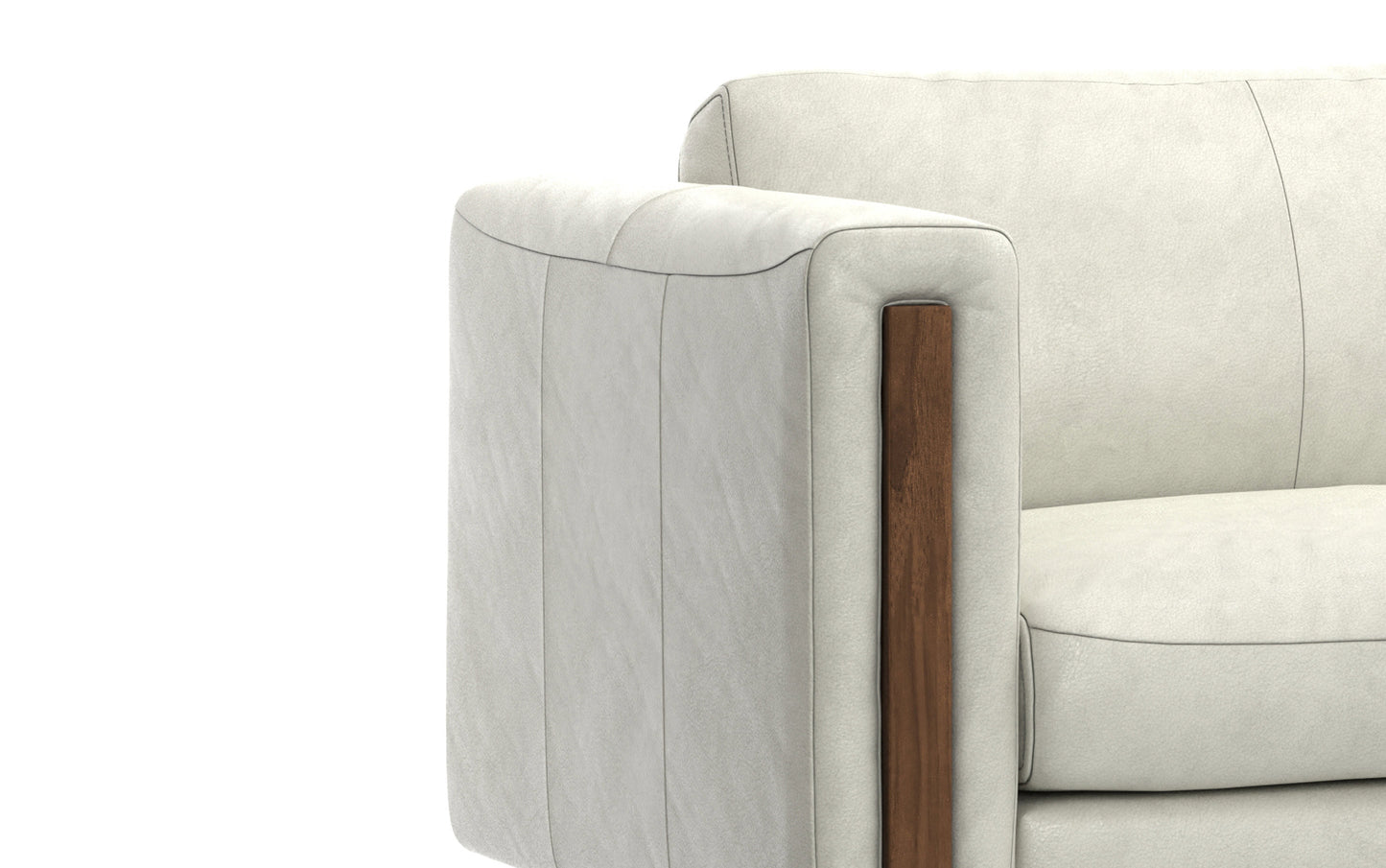 Light Smoke Grey Genuine Leather | Richard 83 inch Sofa in Genuine Leather