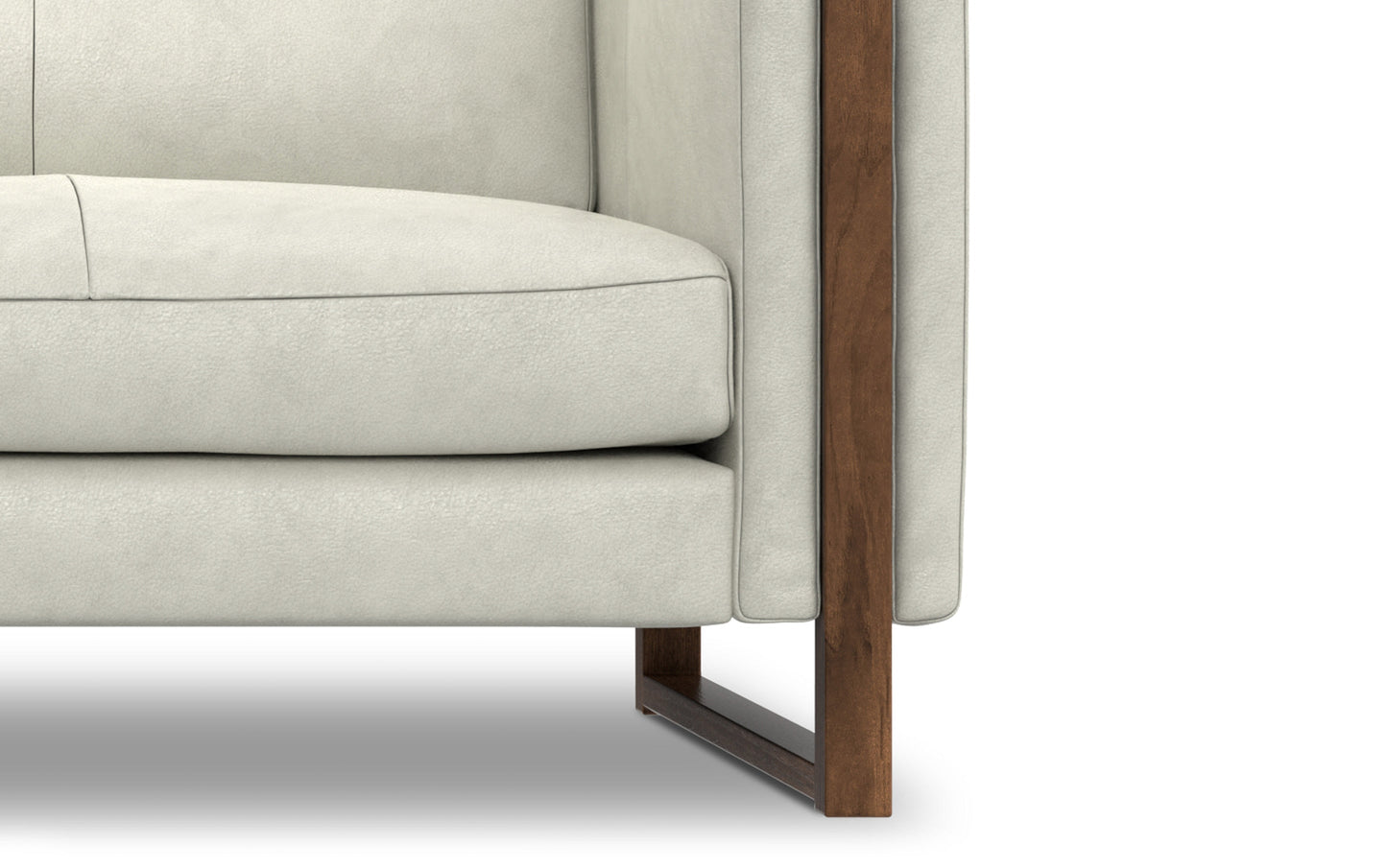 Light Smoke Grey Genuine Leather | Richard 83 inch Sofa in Genuine Leather