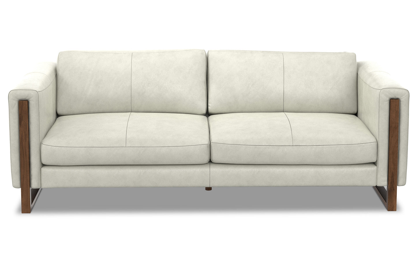 Light Smoke Grey Genuine Leather | Richard 83 inch Sofa in Genuine Leather