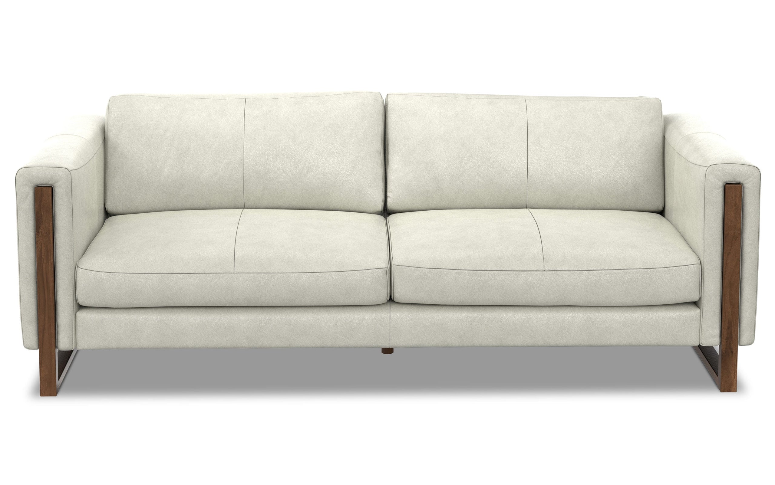 Light Smoke Grey Genuine Leather | Richard 83 inch Sofa in Genuine Leather