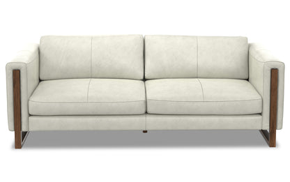 Light Smoke Grey Genuine Leather | Richard 83 inch Sofa in Genuine Leather