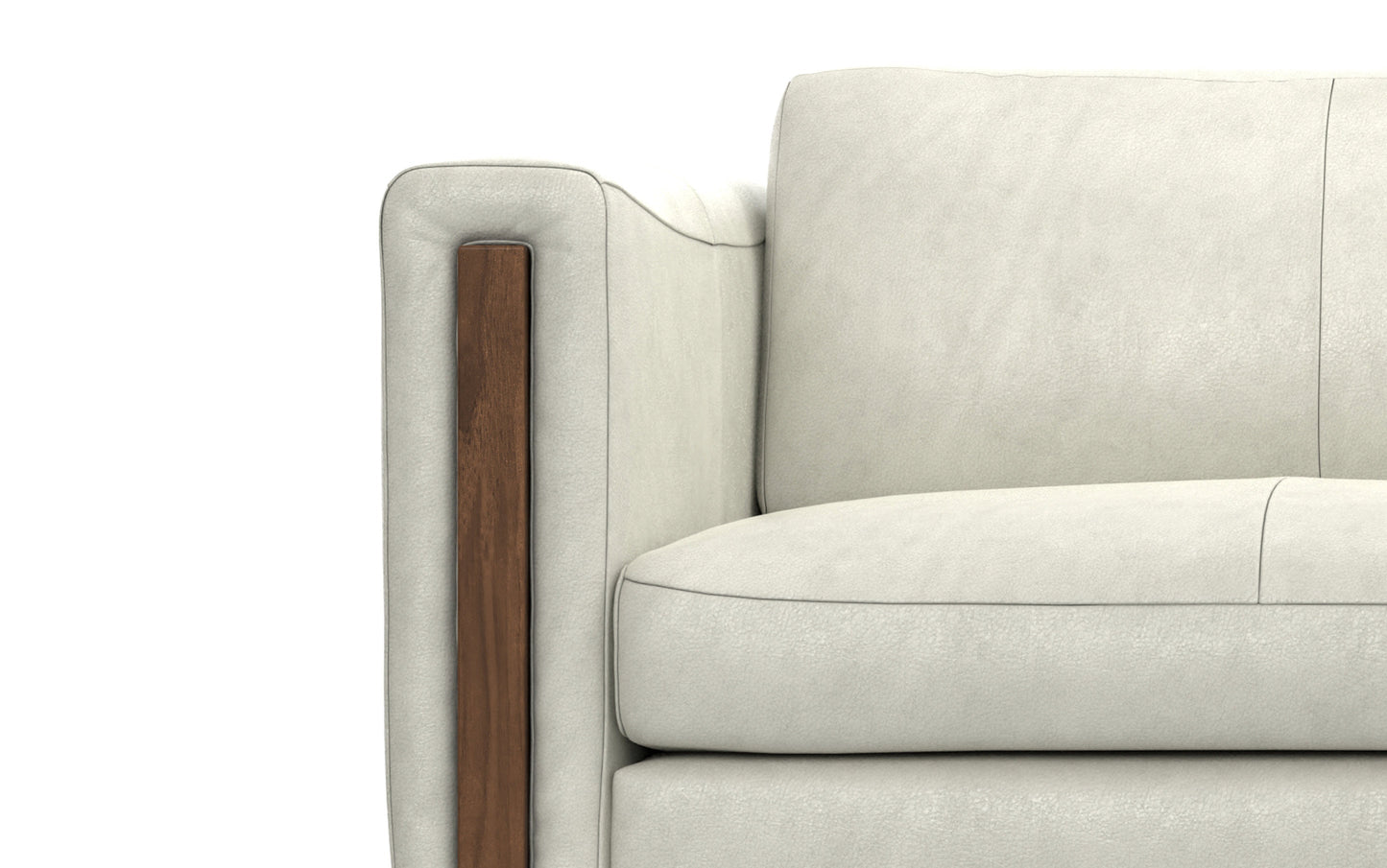 Light Smoke Grey Genuine Leather | Richard 83 inch Sofa in Genuine Leather