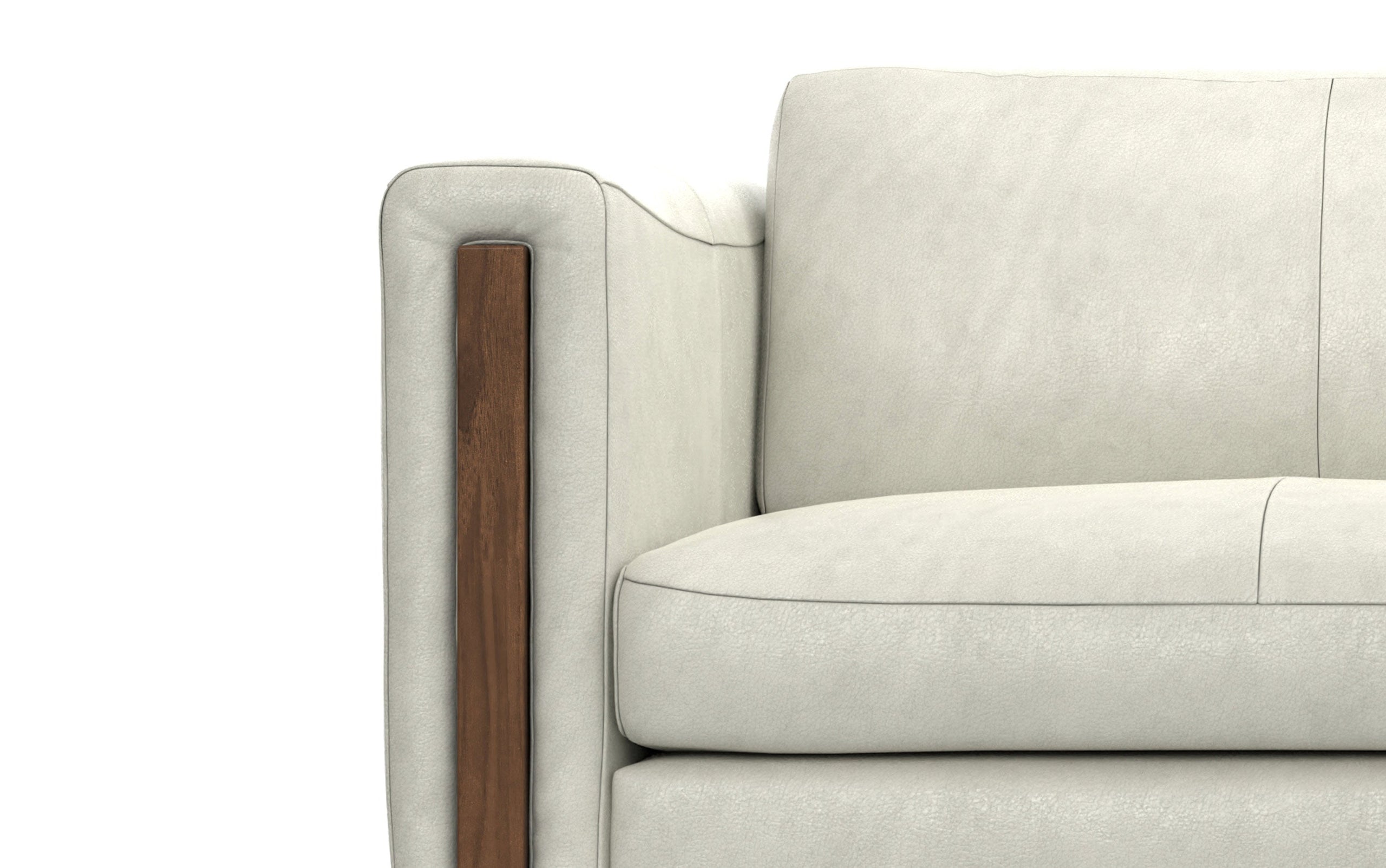 Light Smoke Grey Genuine Leather | Richard 83 inch Sofa in Genuine Leather