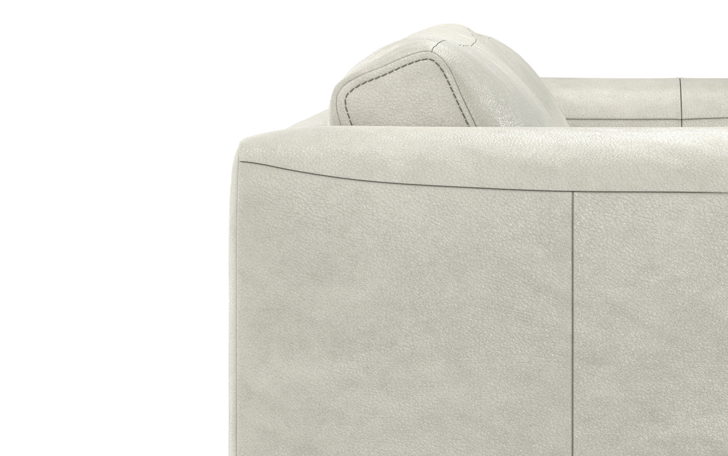 Light Smoke Grey Genuine Leather | Richard 83 inch Sofa in Genuine Leather