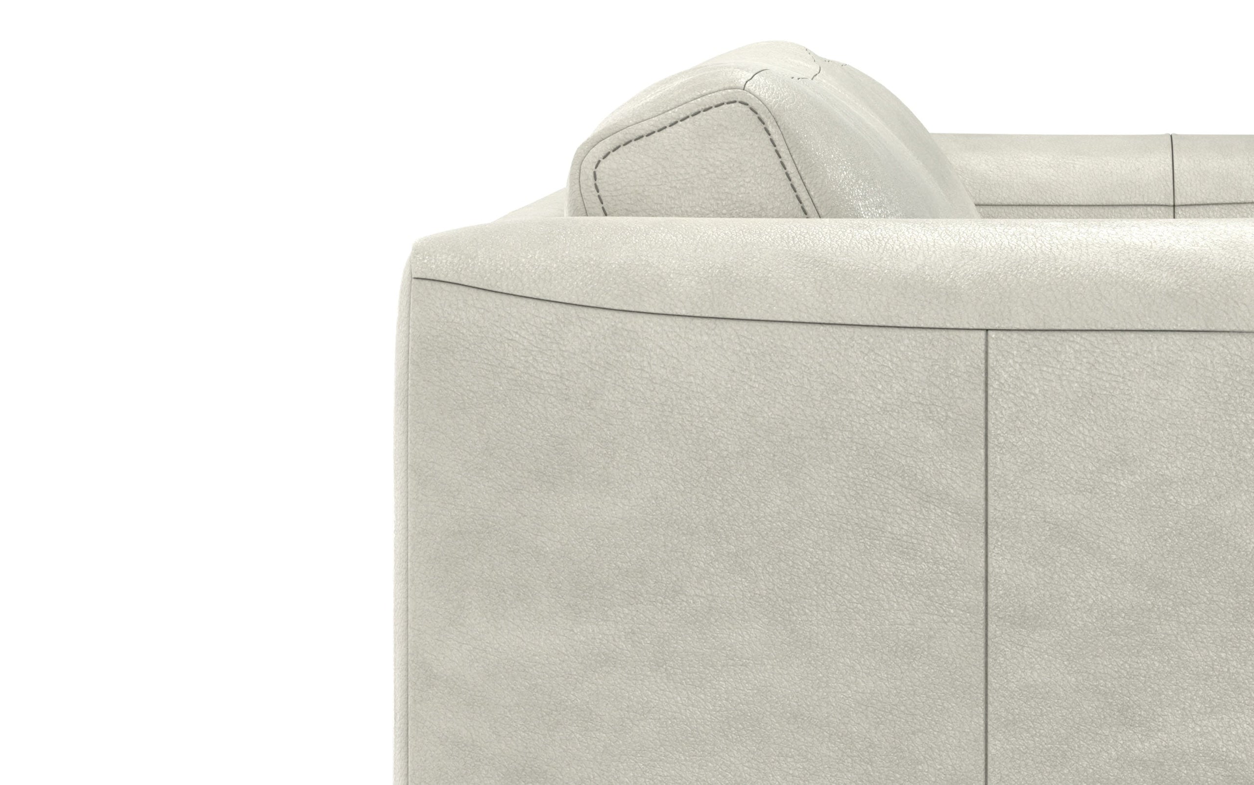 Light Smoke Grey Genuine Leather | Richard 83 inch Sofa in Genuine Leather