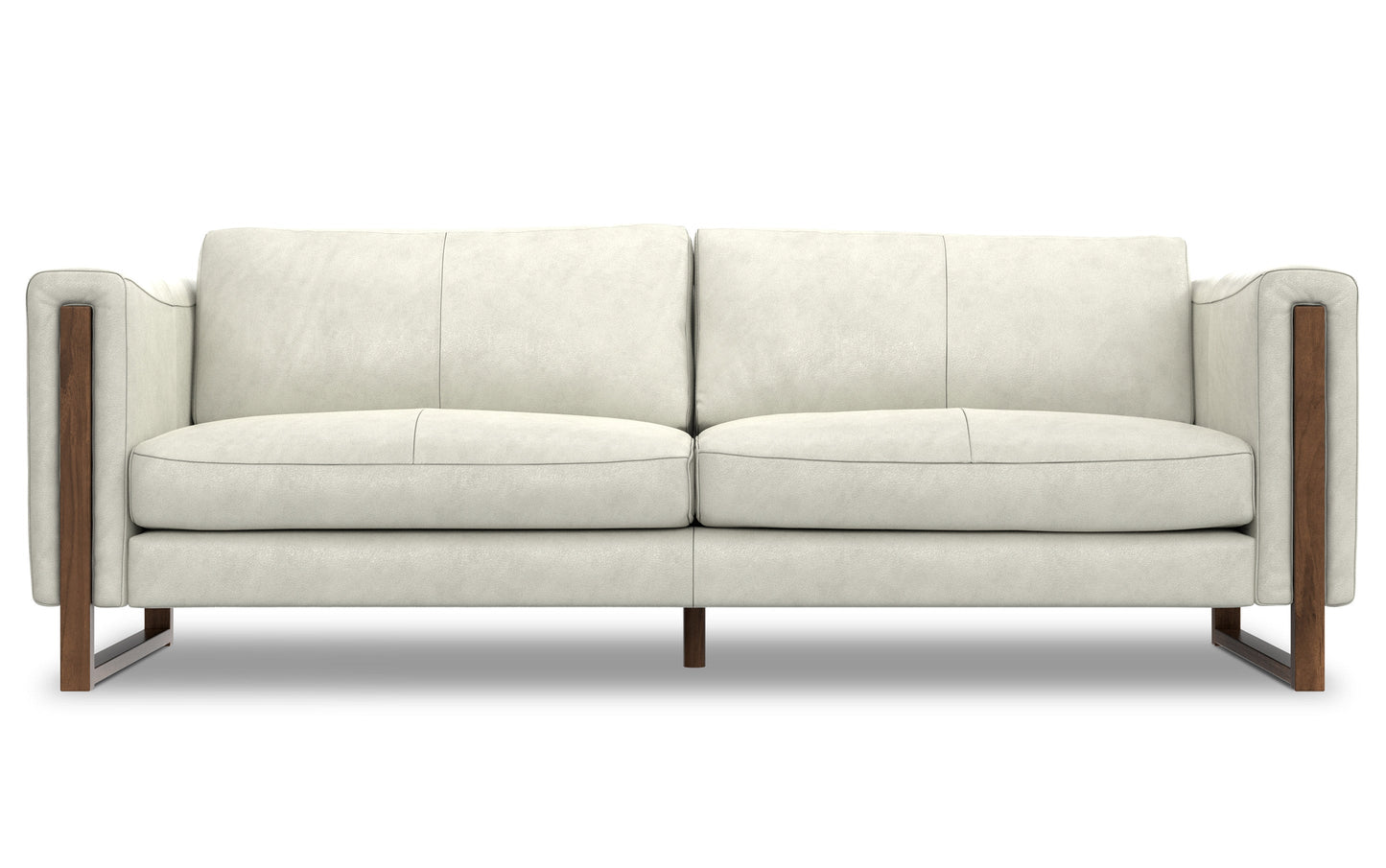 Light Smoke Grey Genuine Leather | Richard 83 inch Sofa in Genuine Leather